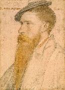 Portrait of William Reskimer. Coloured chalks on pink-primed paper Hans Holbein